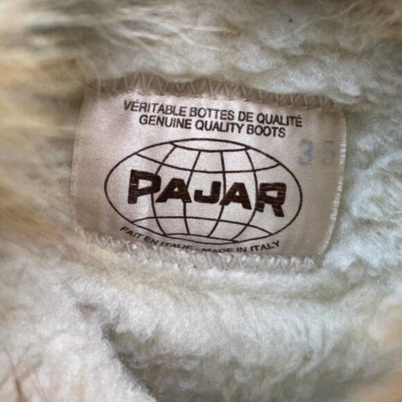 PAJAR Fur Seal Skin Boots Shearling Lining Sz 5 Made In Italy - Picture 8 of 8